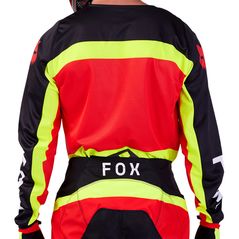 maillot fox racing ballast noir rouge 2024 enduro