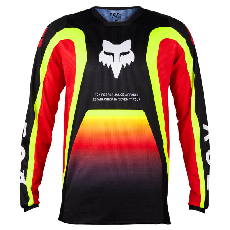 maillot fox racing ballast noir rouge 2024 mx