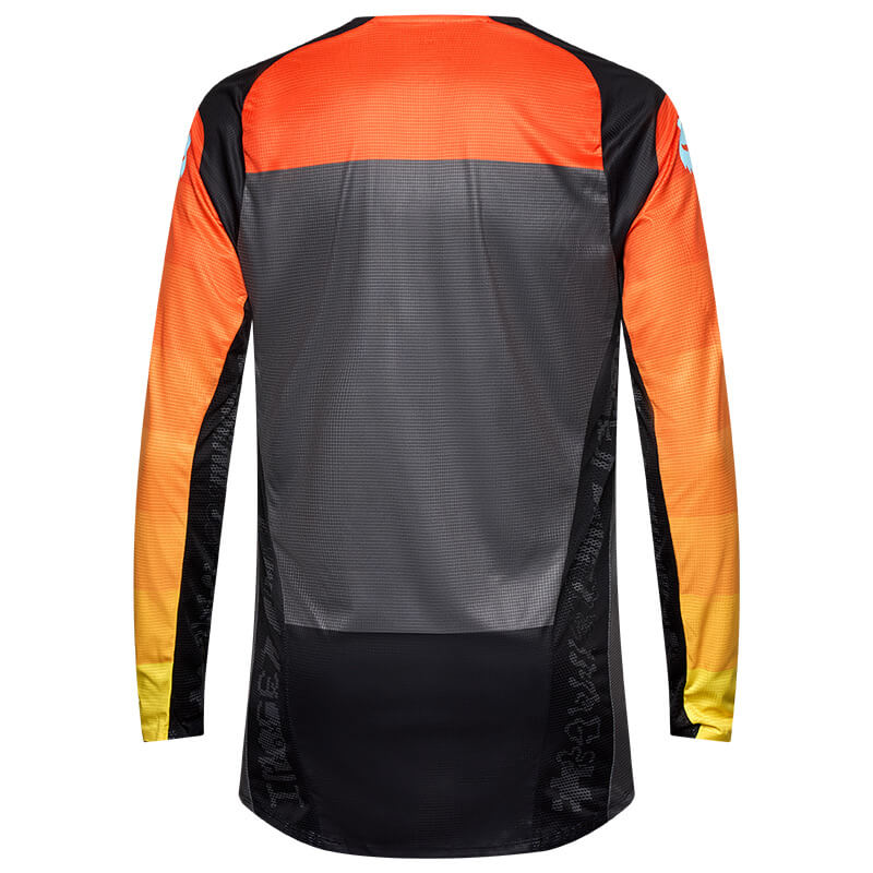 maillot fox racing flexair grid gris orange 2025 cross mx