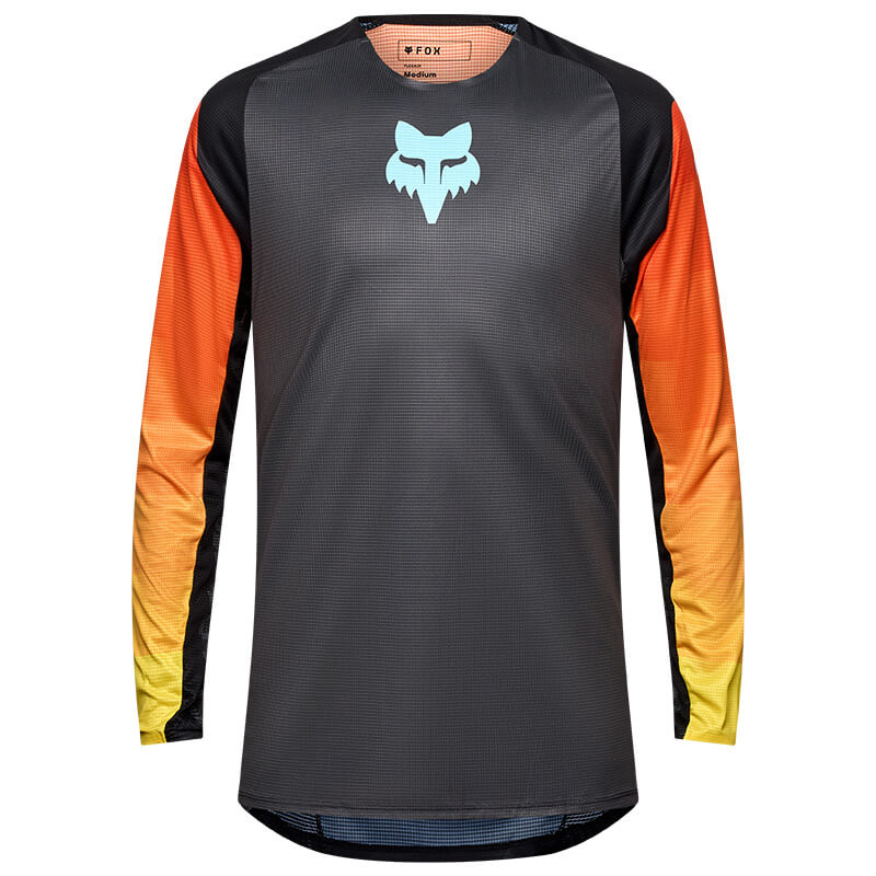 maillot fox racing flexair grid gris orange 2025 mx