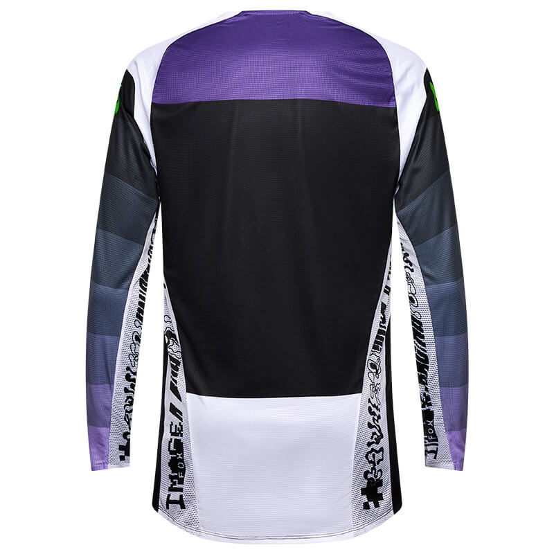 maillot fox racing flexair grid noir violet 2025 cross mx