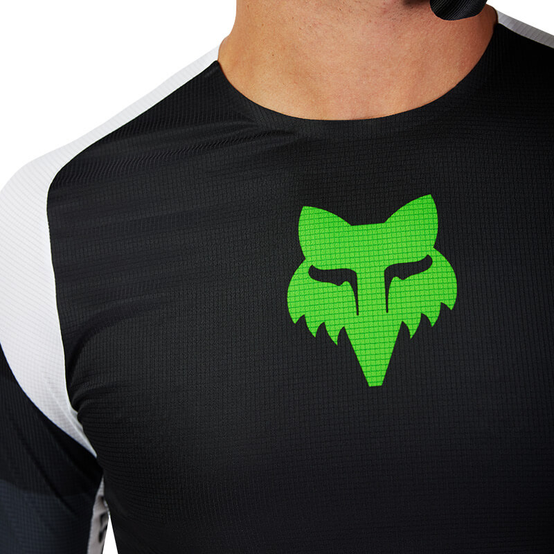 maillot fox racing flexair grid noir violet 2025 head