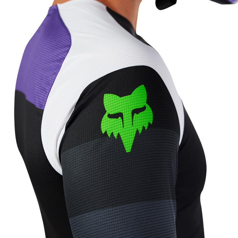 maillot fox racing flexair grid noir violet 2025 motocross mx