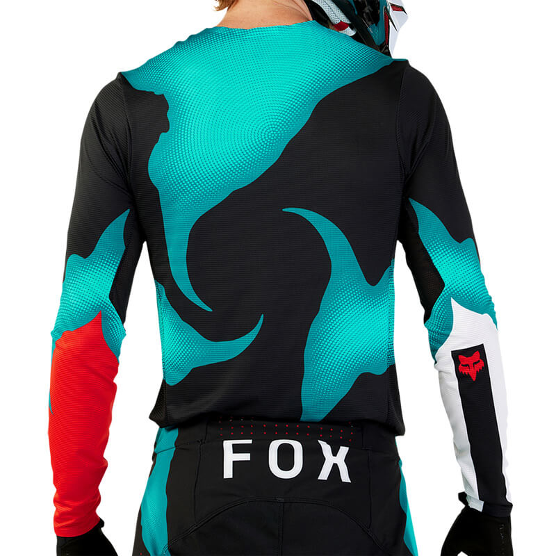 maillot fox racing flexair withered noir 2024 enduro