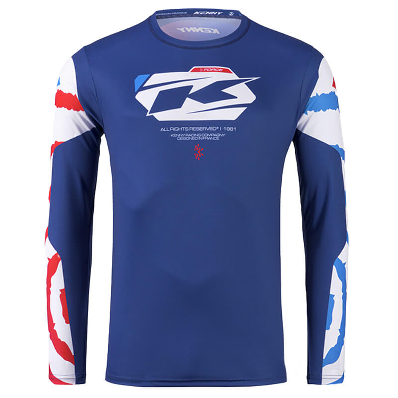 maillot kenny force spiral bleu blanc 27