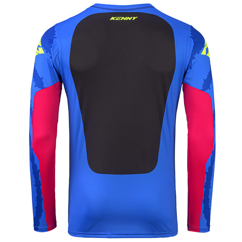 maillot kenny force spiral bleu jaune 27 cross