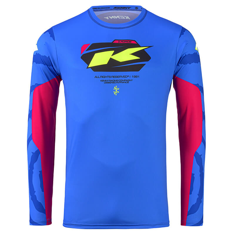 maillot kenny force spiral bleu jaune 27