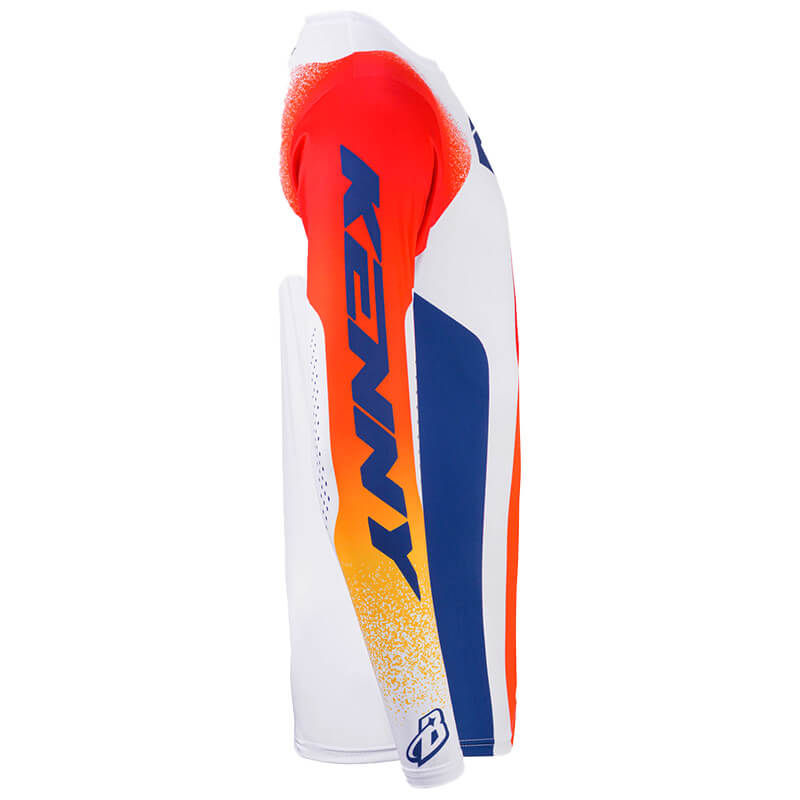 maillot kenny track blast orange blanc 27 mx