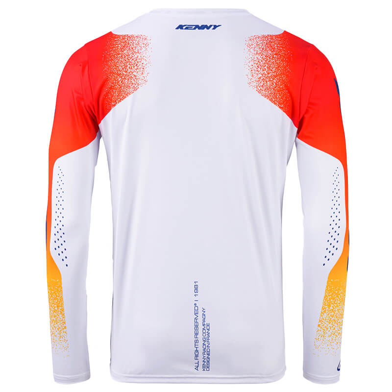 maillot kenny track blast orange blanc 27 sx