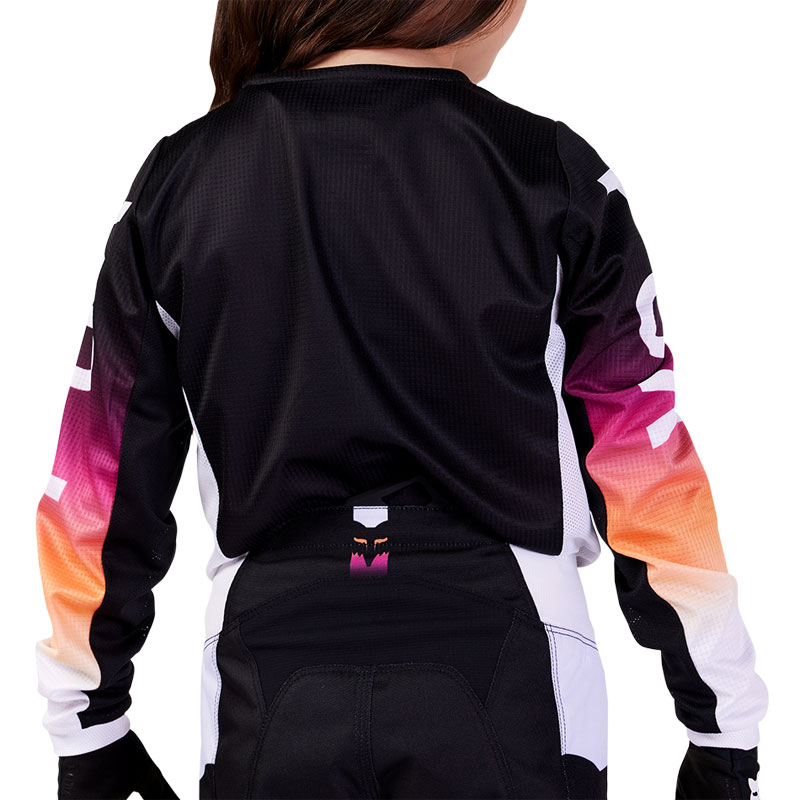 maillot kid fox racing 180 flora noir rose 2024 motocross