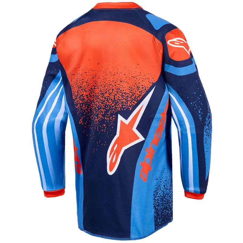 maillot kids alpinestars racer nomur bleu cross
