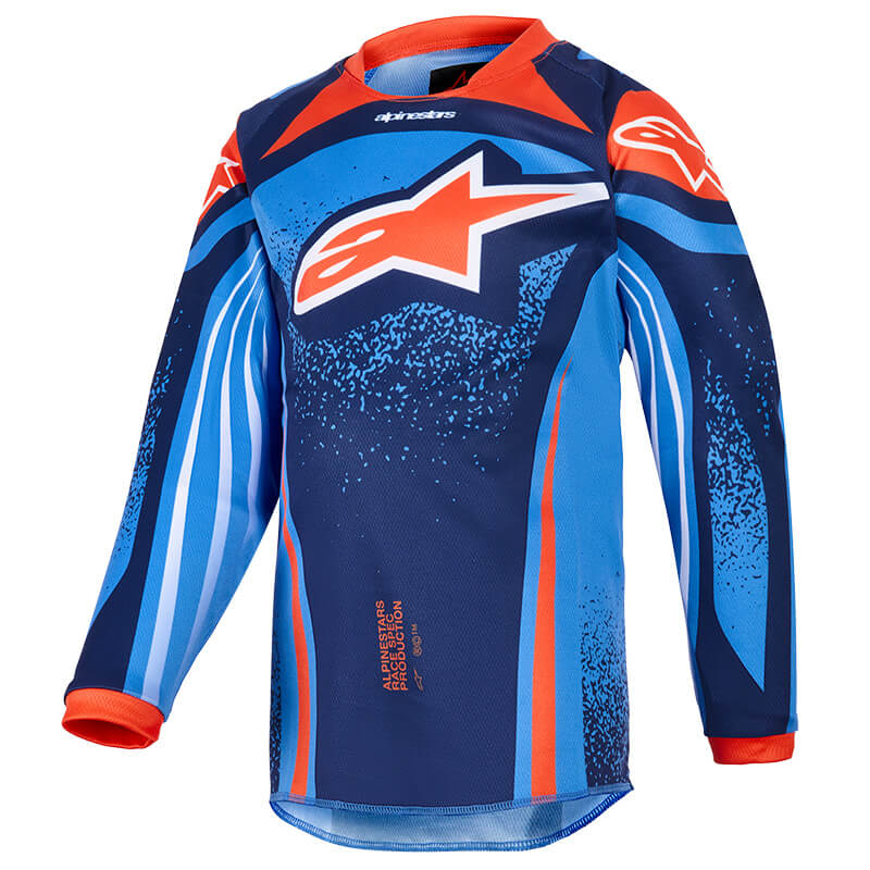 maillot kids alpinestars racer nomur bleu