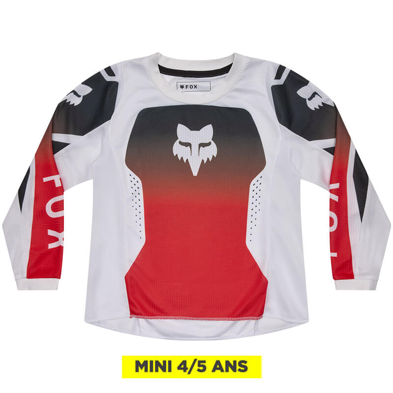 maillot kids fox racing 180 shield rouge
