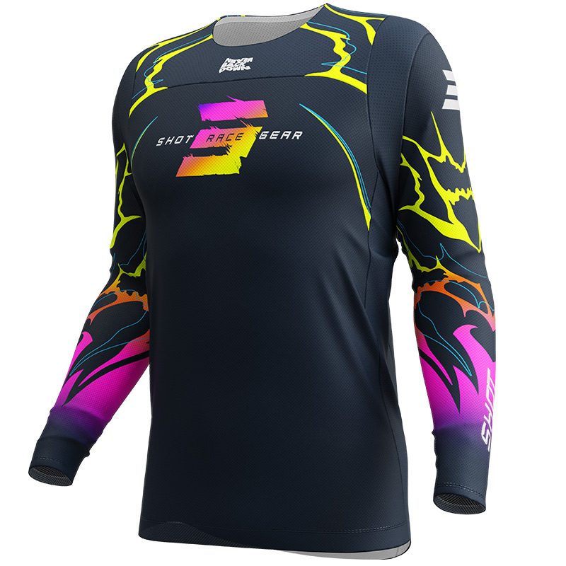 maillot shot contact rac bleu