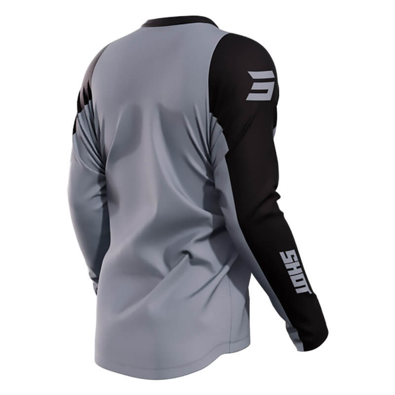 maillot shot devo star 2023 gris motocross