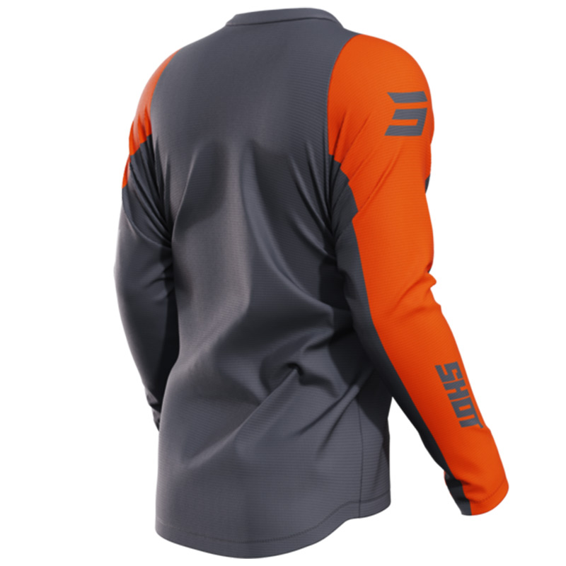 maillot shot devo star orange gris cross destock