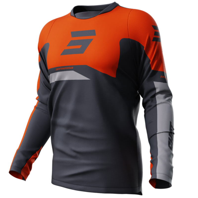 maillot shot devo star orange gris mx destock
