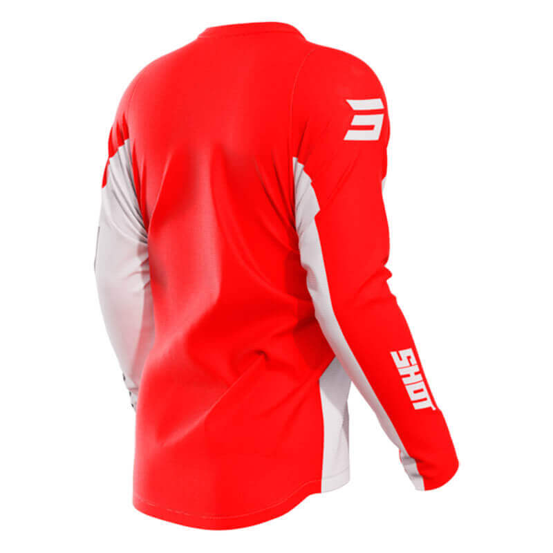 maillot shot devo star rouge motocross destock