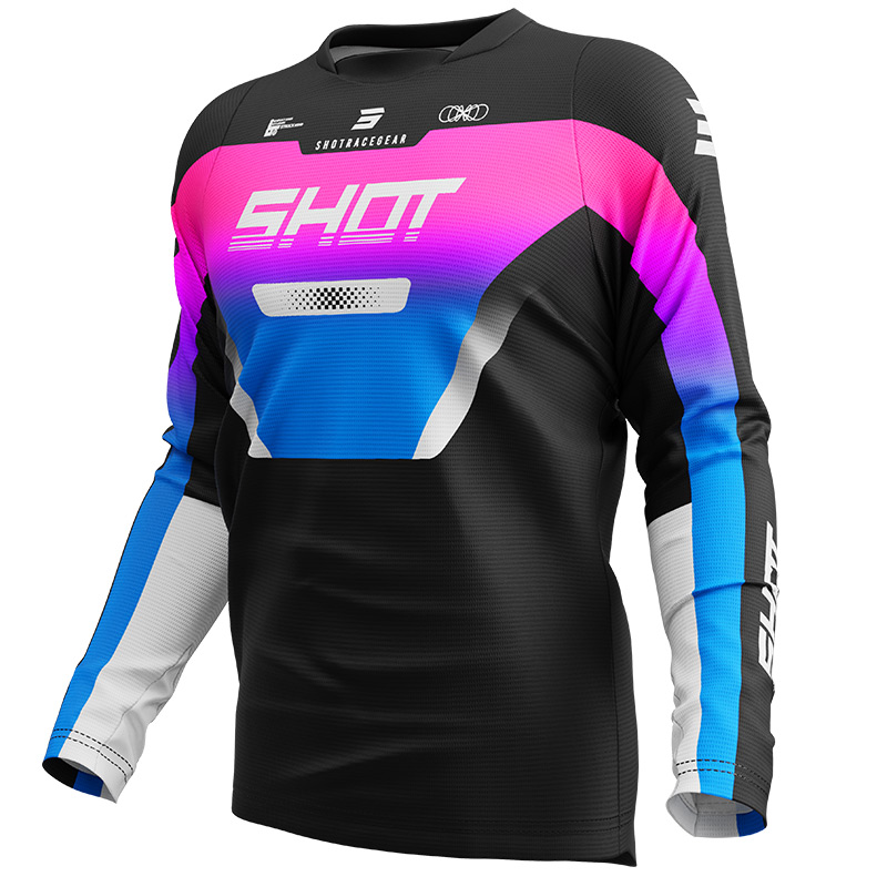 maillot shot devo struck rose bleu