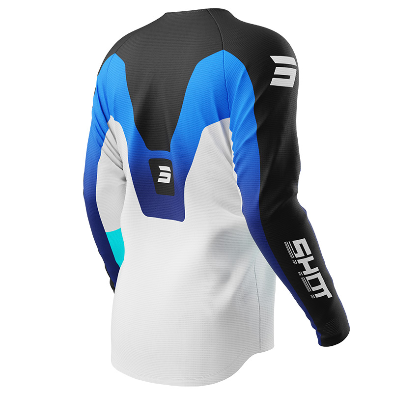 maillot shot enfant draw struck bleu moto