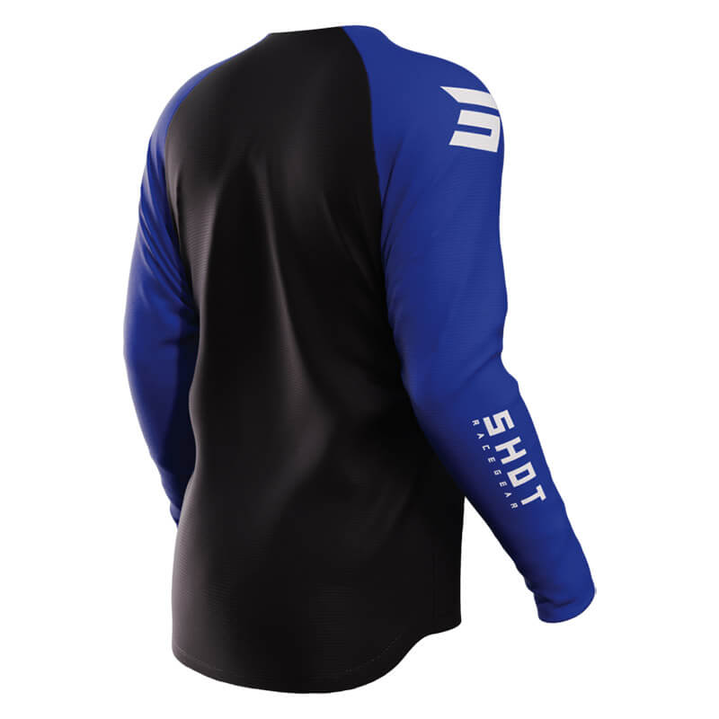 maillot shot raw escape 2023 bleu motocross