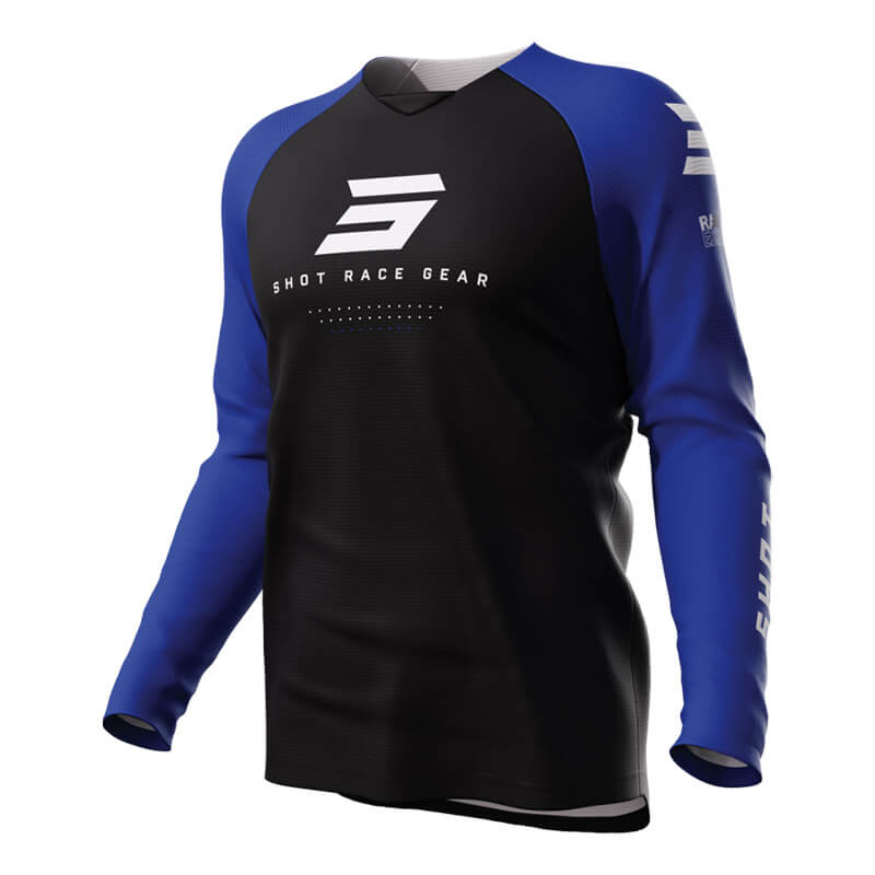 maillot shot raw escape 2023 bleu mx