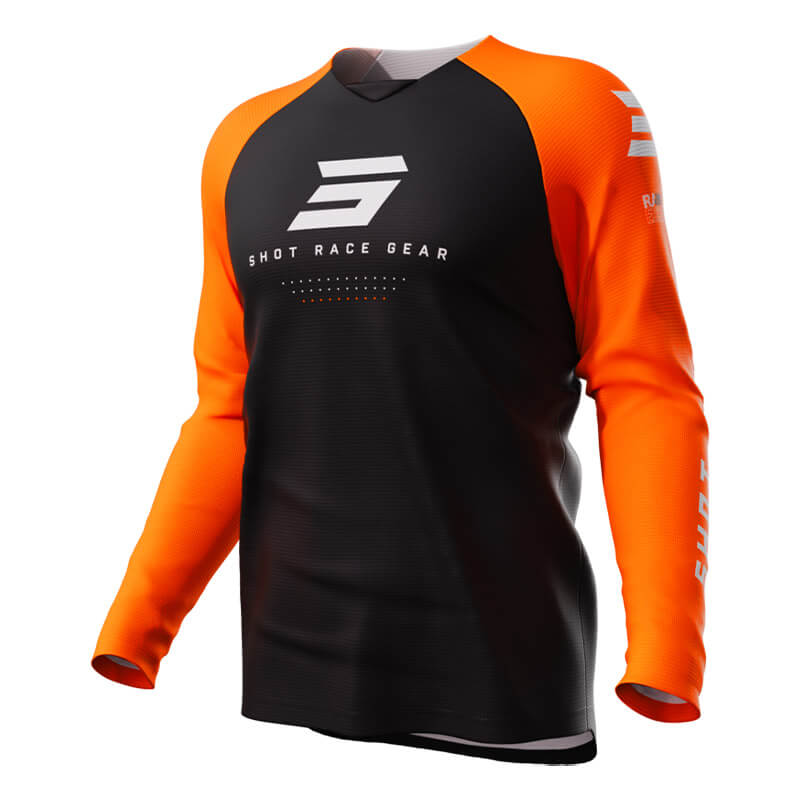 maillot shot raw escape 2023 orange mx