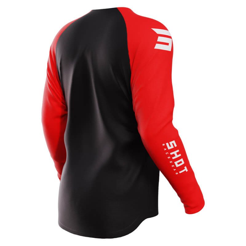 maillot shot raw escape 2023 rouge motocross