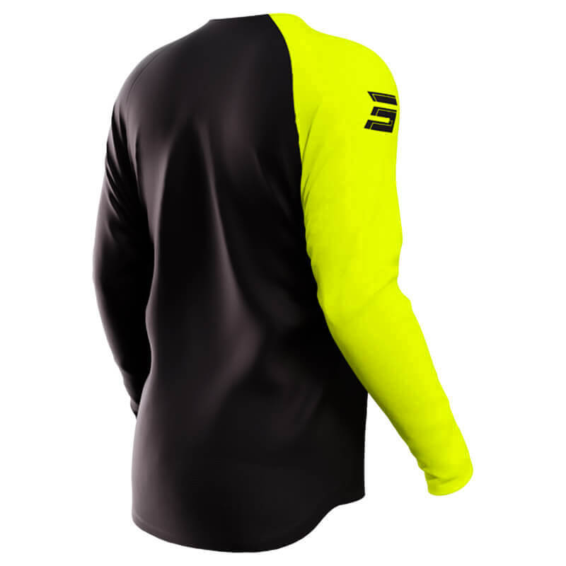 maillot shot raw squad 2024 jaune fluo motocross