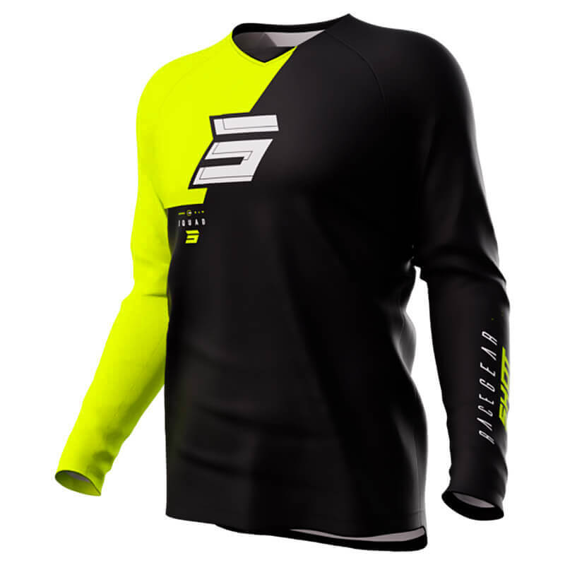 maillot shot raw squad 2024 jaune fluo