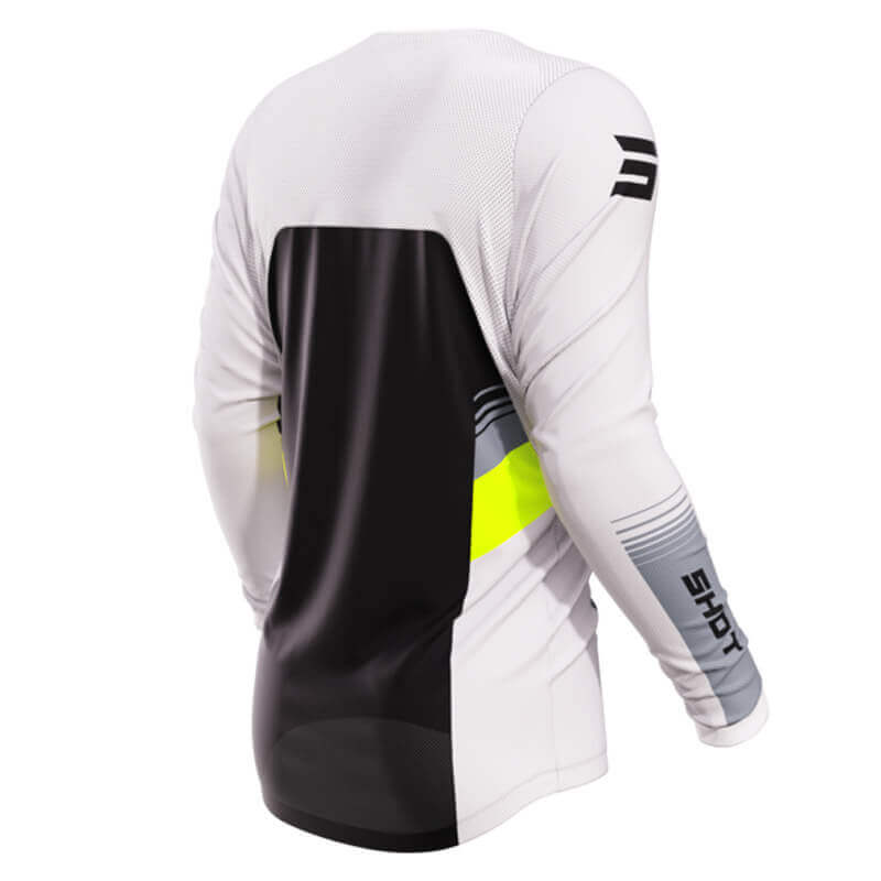 maillot shot tracer 2023 blanche motocross