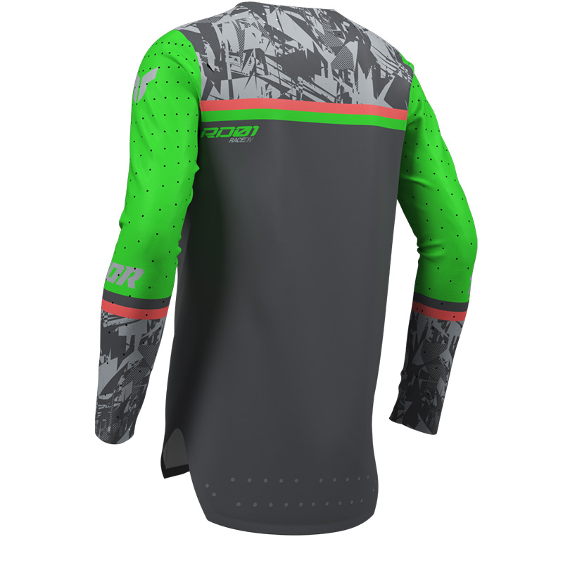 maillot thor mx 27 enfant sportmode punkd vert gris moto