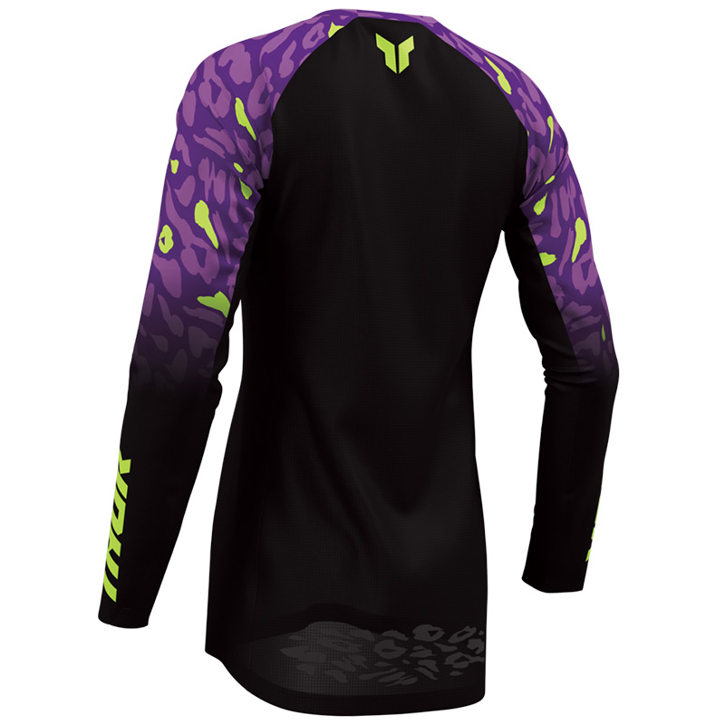 maillot thor mx 27 femme launchmode spotted noir violet moto