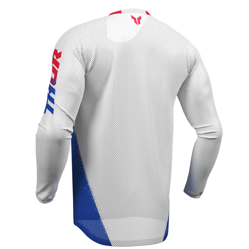 maillot thor mx 27 launchmode air darkside bleu blanc rouge moto