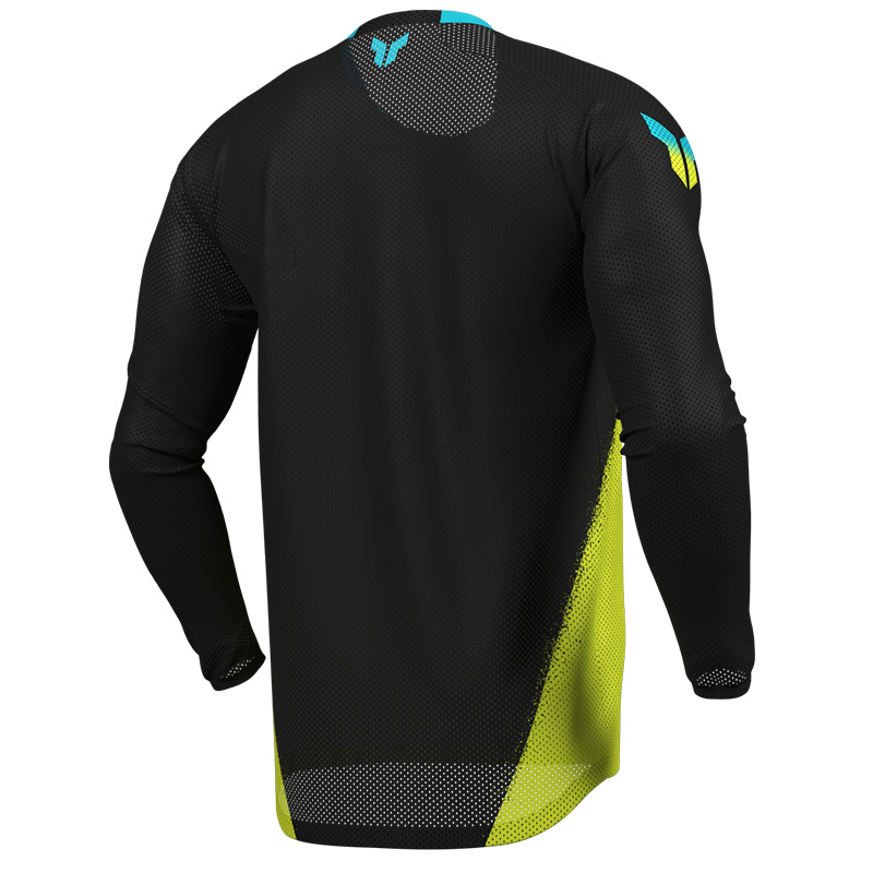 maillot thor mx 27 launchmode air darkside noir bleu jaune mx