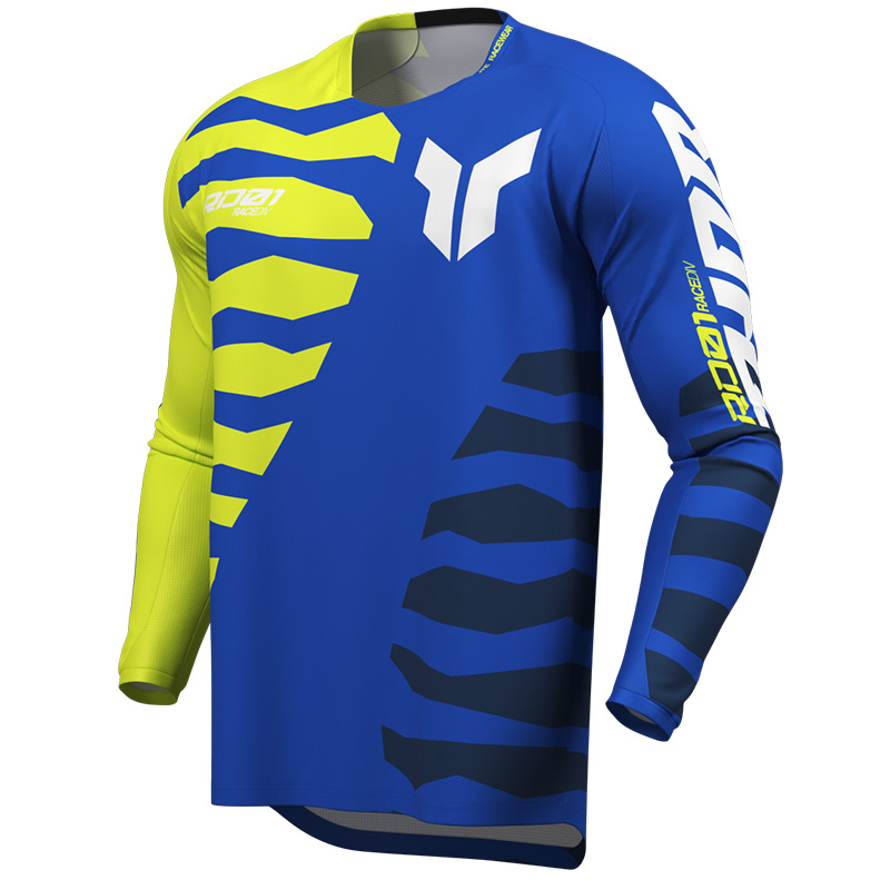 maillot thor mx 27 launchmode shredder jaune bleu cross