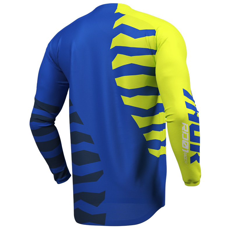 maillot thor mx 27 launchmode shredder jaune bleu mx