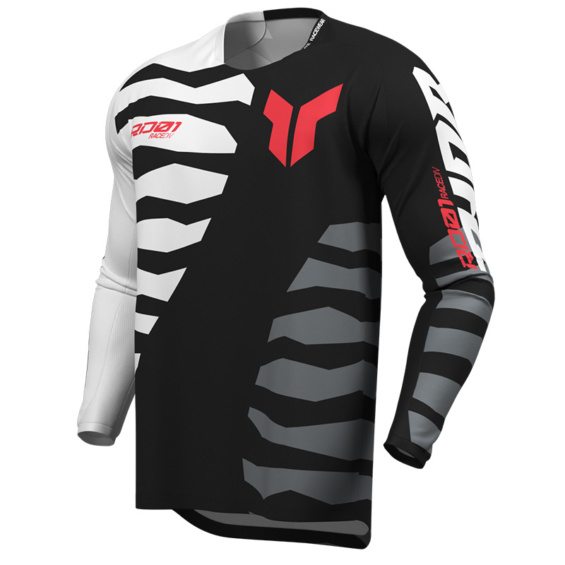 maillot thor mx 27 launchmode shredder noir blanc mx