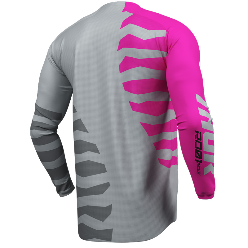 maillot thor mx 27 launchmode shredder rose gris mx
