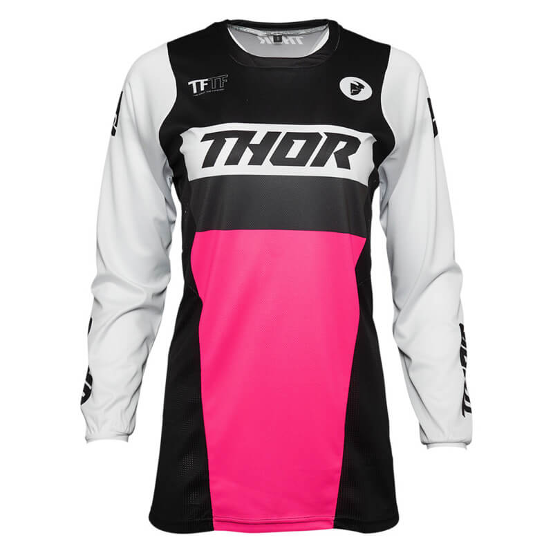 maillot thor mx femme pulse racer noir rose 2021