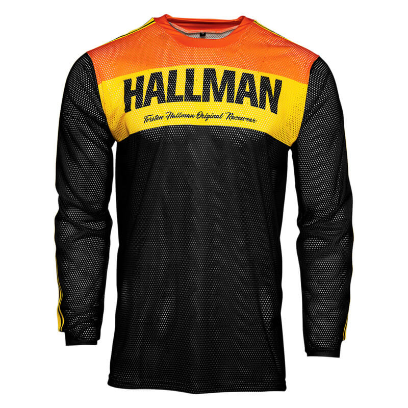 maillot thor mx hallman tapd air noir orange jaune 2021