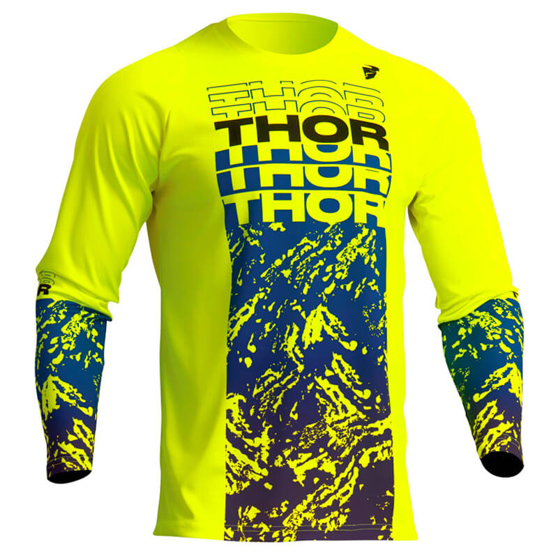 maillot thor mx sector atlas jaune fluo 2023