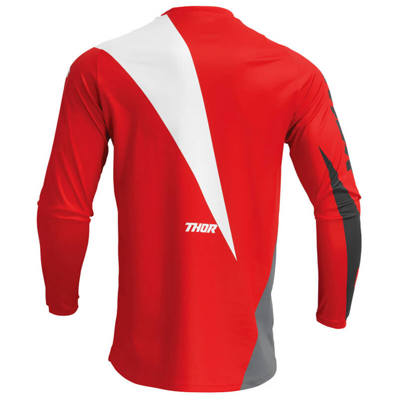 maillot thor mx sector edge rouge 2023 cross
