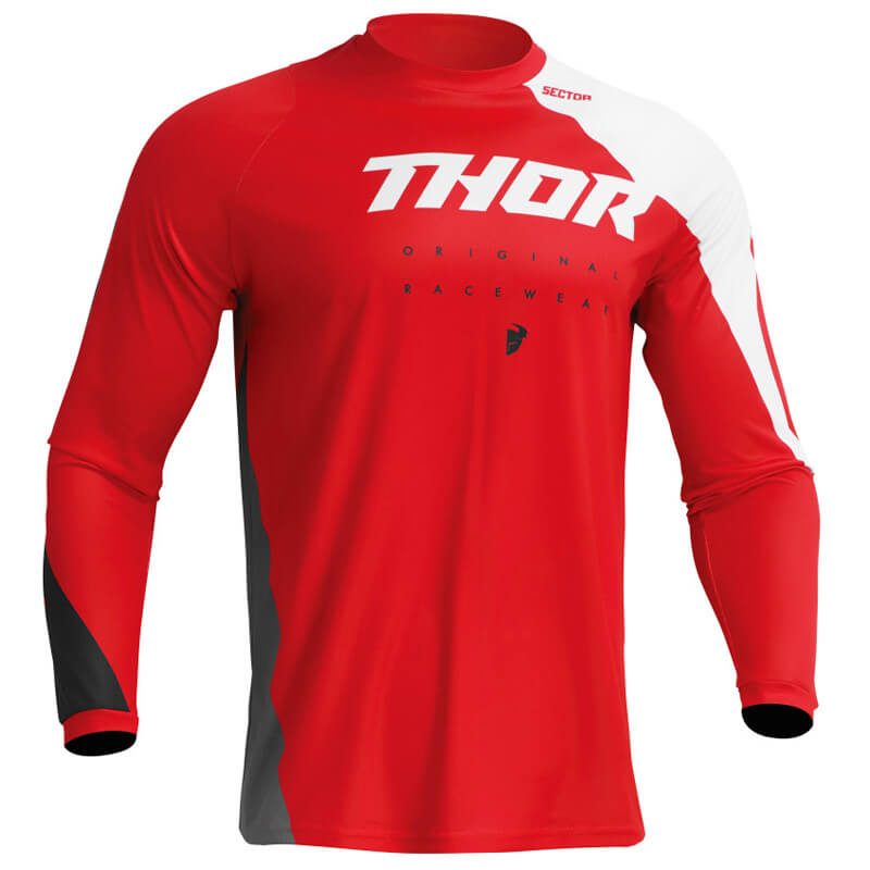 maillot thor mx sector edge rouge 2023