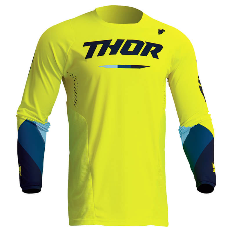 maillot thor pulse tactic 2023 jaune fluo mx