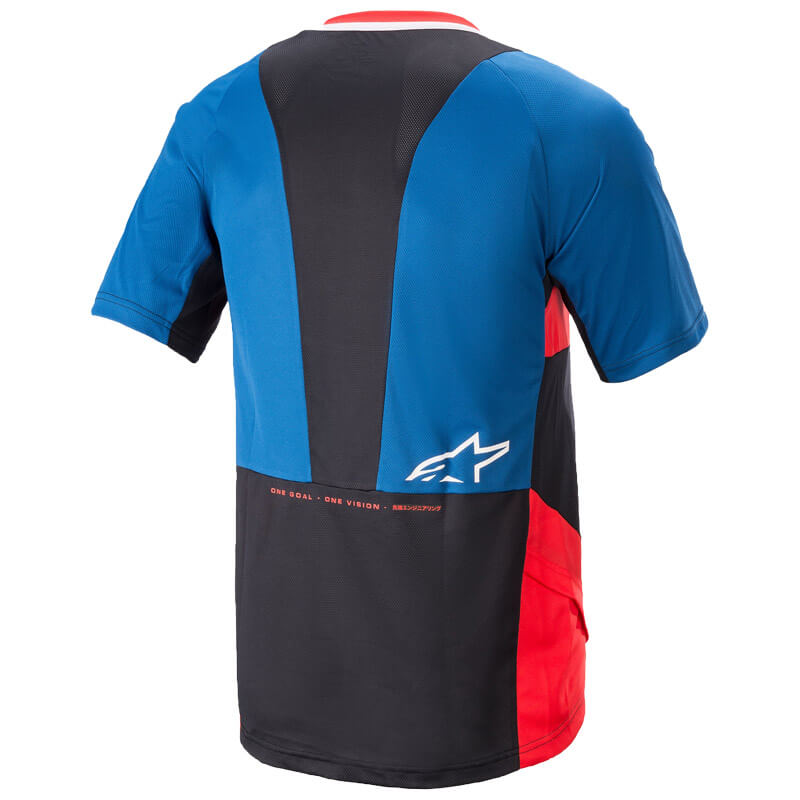 maillot vtt alpinestars drop 8 0 mc rouge bleu 2022 enduro