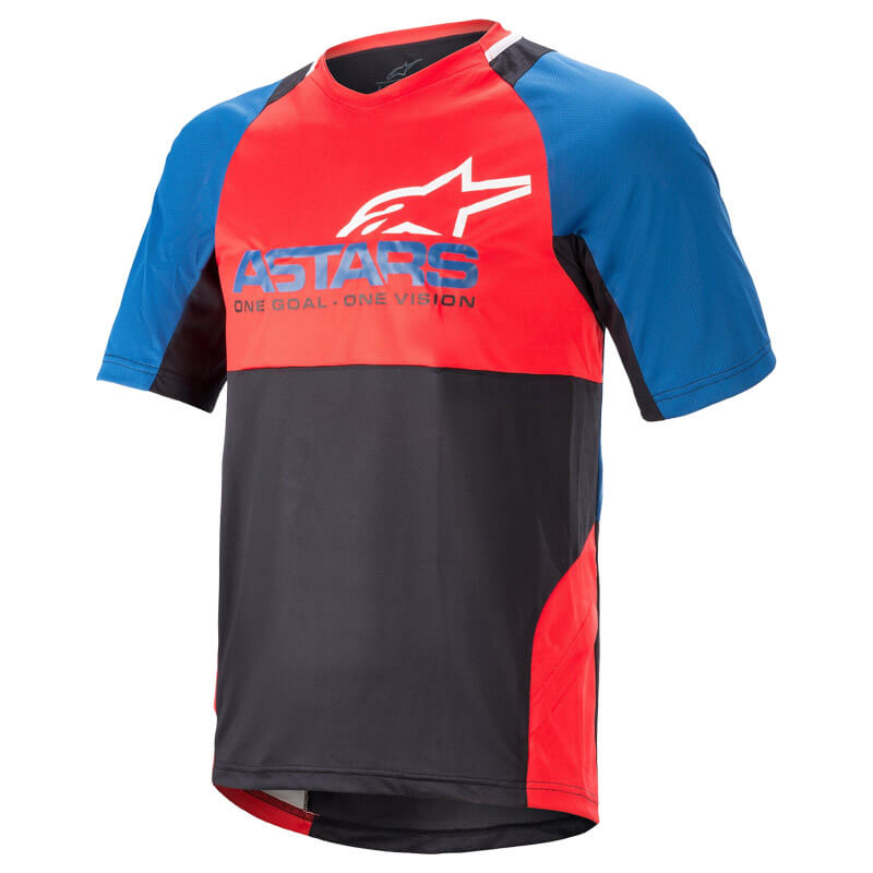 maillot vtt alpinestars drop 8 0 mc rouge bleu 2022