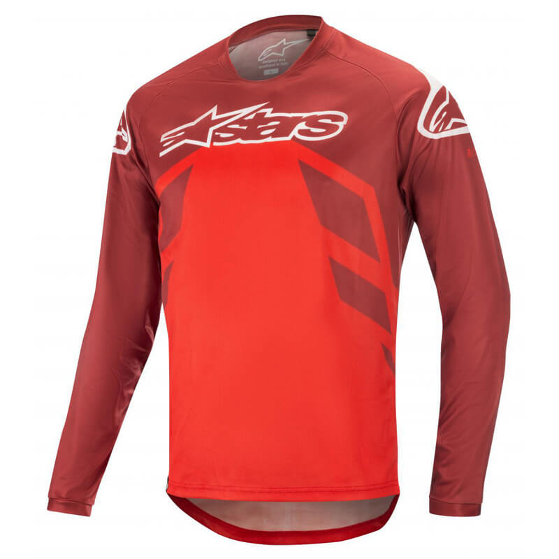 maillot vtt alpinestars racer v2 ML rouge 2021