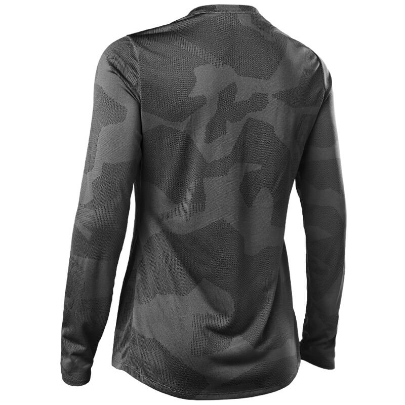 maillot vtt femme fox ranger camo manches longues 2022 enduro