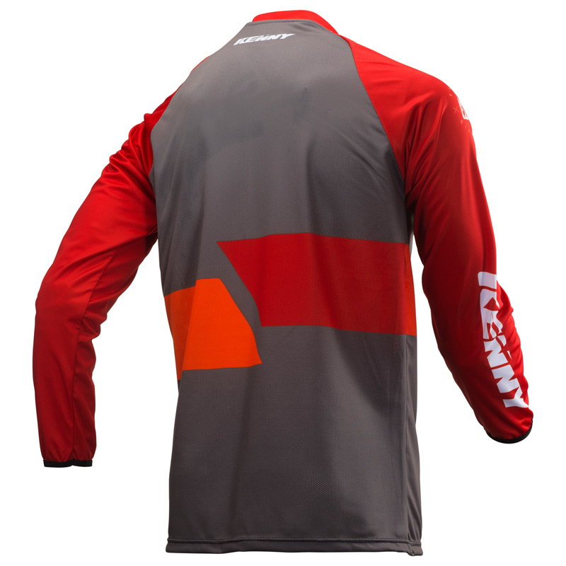 maillot vtt kenny defiant gris rouge 2019 velo